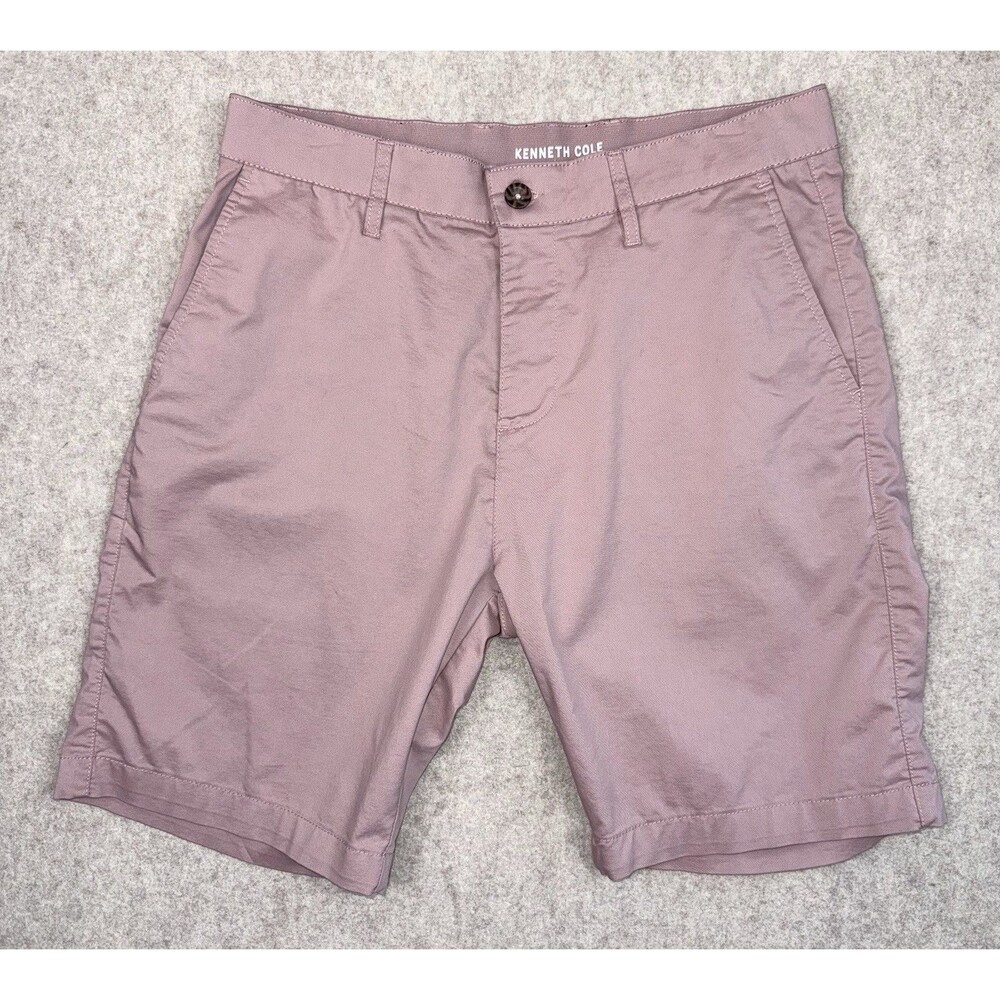 Kenneth Cole Men’s 32 Waist Chino Shorts Flat Front Dusk Pink